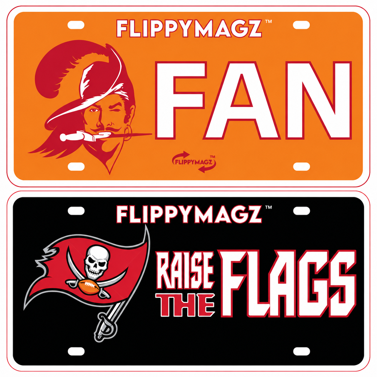 Reversible Bucs FAN TAG