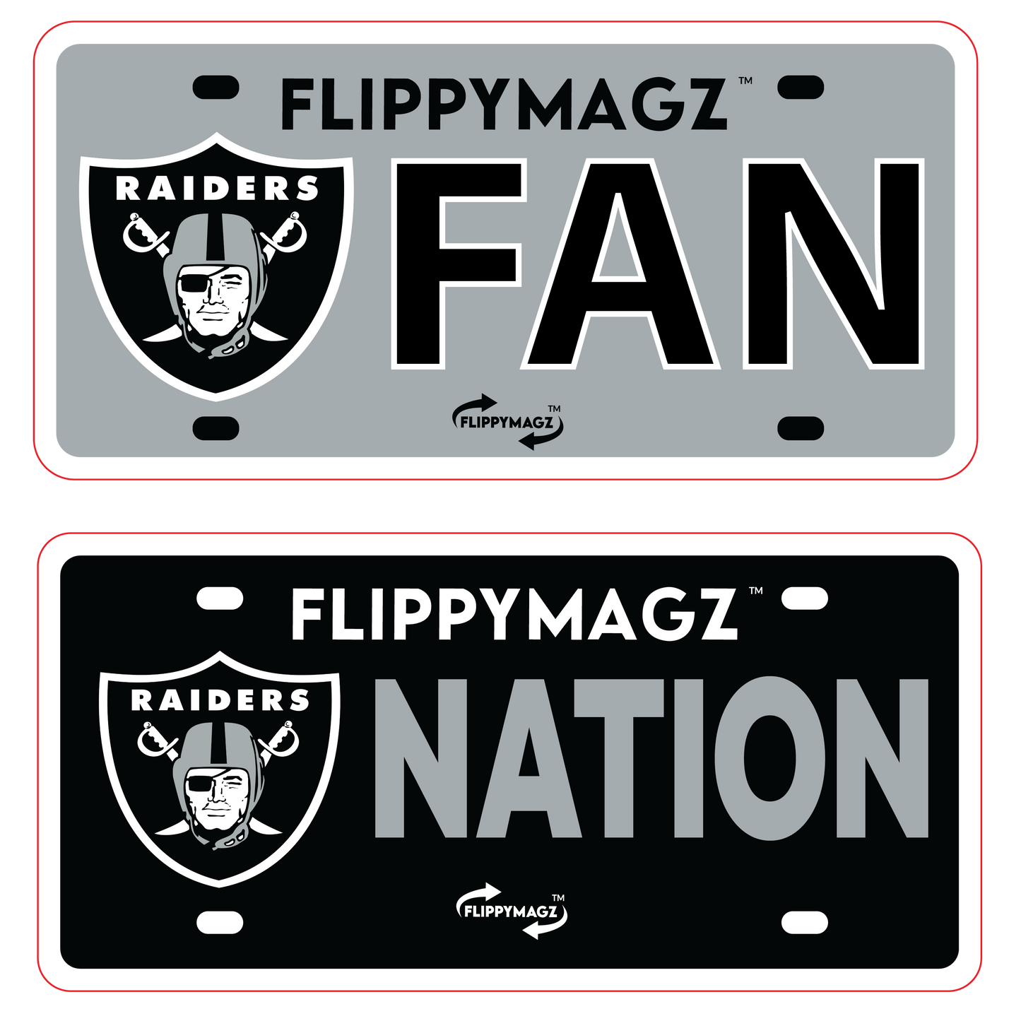 Reversible Raiders FAN TAG