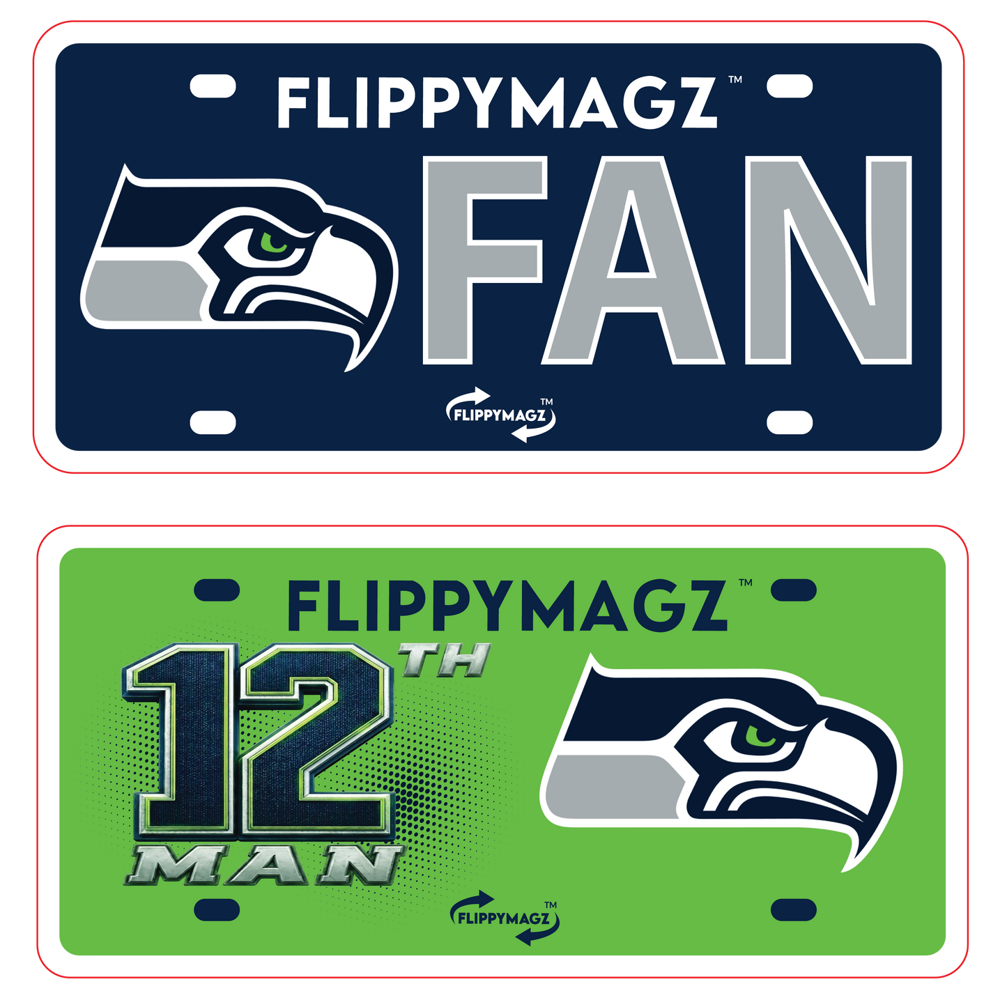 Reversible Seahawks FAN TAG