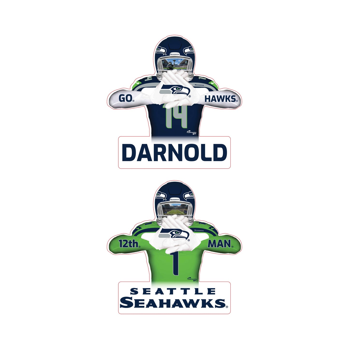 Reversible Seahawks Player
